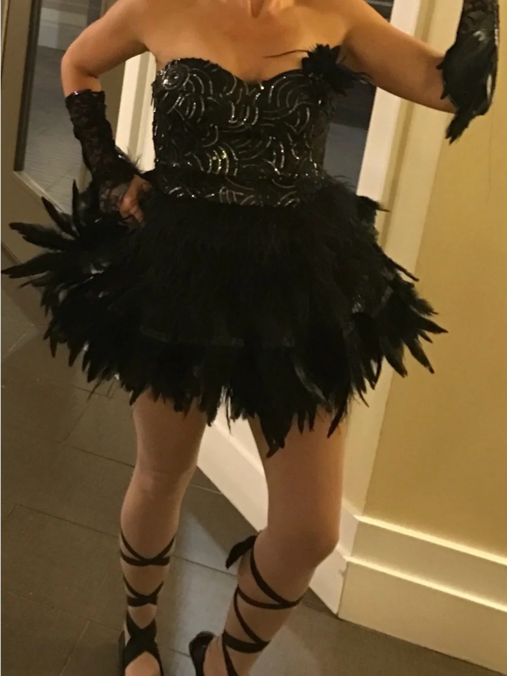 Black Petticoat Set - Feather and sparkle and Classic Tulle